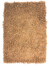 Load image into Gallery viewer, DaDa Bedding Coffee Brown Shaggy Soft Chenille Noodle Carpet Rug Bath Mat