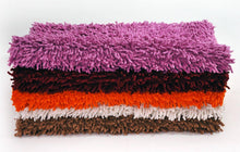Load image into Gallery viewer, DaDa Bedding Coffee Brown Shaggy Soft Chenille Noodle Carpet Rug Bath Mat