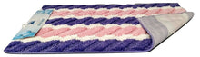 Load image into Gallery viewer, Tache Super Absorbent Purple and Pink Striped Microfiber Wild Flower Floor Mats / Rugs