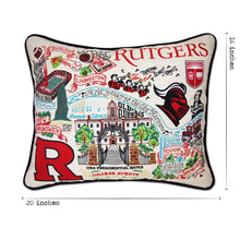 Load image into Gallery viewer, Rutgers University Collegiate Embroidered Pillow by CatStudio
