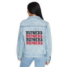 Load image into Gallery viewer, Rutgers Gothic Denim Jacket