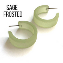 Load image into Gallery viewer, Wide Classic Frosted Hoop Earrings - Clara