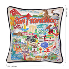 Load image into Gallery viewer, San Francisco City Hand-Embroidered Pillow by CatStudio
