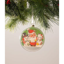 Load image into Gallery viewer, Santa with Snowmen Disk Ornament by Bethany Lowe Designs