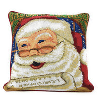 Load image into Gallery viewer, DaDa Bedding Set of 4 Pieces - Magical Santa Snowman Gingerbread Christmas Holiday Tapestry Throw Pillow Covers Bundle Pack - 16" x 16"