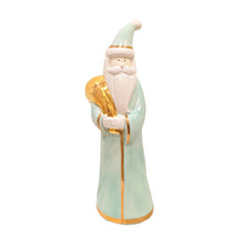 Load image into Gallery viewer, Sea Glass Green Santa with 22K Gold Accents