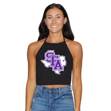 Load image into Gallery viewer, Stephen F. Austin SFA Black Halter Top