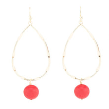 Load image into Gallery viewer, Scarsdale Red Shell Pearl Golden Drop Earrings