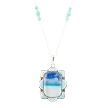Load image into Gallery viewer, Scenic Beach Blue Larimar and Sterling Silver Pendant Necklace