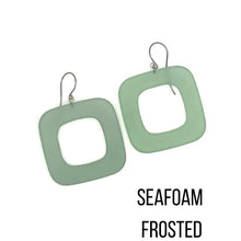 Load image into Gallery viewer, Deco Square Donut Drop Earrings