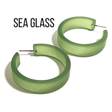 Load image into Gallery viewer, Portland Frosted Lucite Hoop Earrings