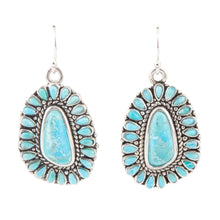 Load image into Gallery viewer, Sedona Blue Turquoise and Sterling Silver Earrings