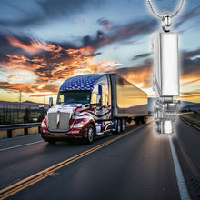 Load image into Gallery viewer, 18 Wheeler Semi Truck Urn Necklace