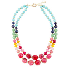 Load image into Gallery viewer, Colorful Serape Multi Stone Statement Necklace