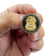 Load image into Gallery viewer, GL4-009 NYPD Sergeant Lapel Pin real 24KT Gold Plated New York City Police Sgt