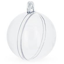 Load image into Gallery viewer, Set of 6 Mini Clear Plastic Ball Ornaments 1.92 Inches (49 mm)