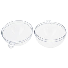 Load image into Gallery viewer, Set of 6 Mini Clear Plastic Ball Ornaments 1.92 Inches (49 mm)