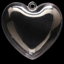 Load image into Gallery viewer, Set of 3 Clear Plastic Heart Ornaments 3.05 Inches