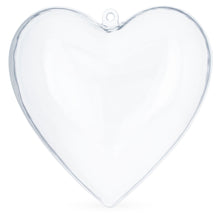 Load image into Gallery viewer, Set of 3 Clear Plastic Hearts Ornaments 2.45 Inches (62 mm)