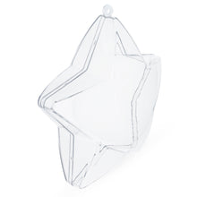 Load image into Gallery viewer, Set of 3 Clear Plastic Star Ornaments 4 Inches