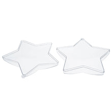 Load image into Gallery viewer, Set of 3 Clear Plastic Star Ornaments 4 Inches