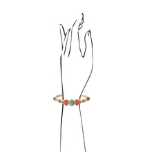 Load image into Gallery viewer, Shades of Multi Stone Golden Cuff Bracelet