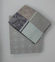 Load image into Gallery viewer, DaDa Bedding Jacquard Grey Floral Paisley Flat Sheet &amp; Pillow Cases Set (FS8222)