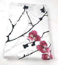 Load image into Gallery viewer, DaDa Bedding Floral Cherry Blossoms Red Purple Fitted Sheet &amp; Pillow Cases Set (FTS8318)