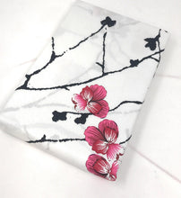 Load image into Gallery viewer, DaDa Bedding Floral Cherry Blossoms Red Purple Fitted Sheet &amp; Pillow Cases Set (FTS8318)