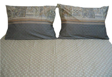 Load image into Gallery viewer, DaDa Bedding Geometric Striped Tan Brown Multi-Color Fitted + Flat Sheet &amp; Pillow Cases Set (FSFS8279)
