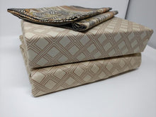 Load image into Gallery viewer, DaDa Bedding Geometric Striped Tan Brown Multi-Color Fitted + Flat Sheet &amp; Pillow Cases Set (FSFS8279)