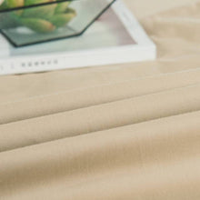Load image into Gallery viewer, DaDa Bedding Poplin Cotton Tan Beige Fitted Sheet and Pillowcase (JHW-546)