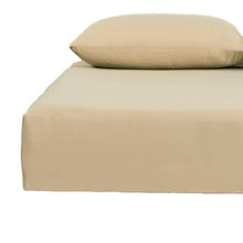Load image into Gallery viewer, DaDa Bedding Poplin Cotton Tan Beige Fitted Sheet and Pillowcase (JHW-546)