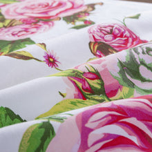 Load image into Gallery viewer, DaDa Bedding Romantic Roses Lovely Spring Pink Floral Fitted Bed Sheet w/ Pillow Cases (JHW879-Fitted)