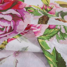 Load image into Gallery viewer, DaDa Bedding Romantic Roses Lovely Spring Pink Floral Garden Fitted &amp; Flat Bed Sheet Set w/ Pillow Cases (JHW879)