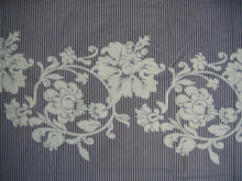 Load image into Gallery viewer, DaDa Bedding Navy Blue Floral Striped Fitted + Flat Sheets &amp; Pillow Cases Set (FSFS8153)
