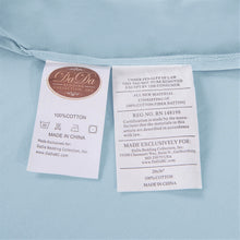 Load image into Gallery viewer, DaDa Bedding Soothing SeaFoam Sky Blue Cotton Fitted Bed Sheet w/Pillow Cases (JHW604)