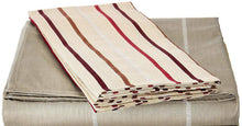 Load image into Gallery viewer, DaDa Bedding Solid Soft Multi Striped Fitted Sheet &amp; Pillow Cases Set (FTS8293)