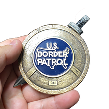 Load image into Gallery viewer, CL14-08 Border Patrol Agent CBP Honor First Shield with removable Sword Challenge Coin Set BPA