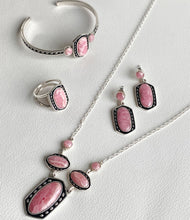 Load image into Gallery viewer, Shielded Pink Rhodonite and Sterling Silver Ring