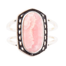 Load image into Gallery viewer, Shielded Pink Rhodonite and Sterling Silver Ring