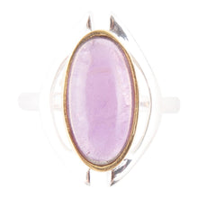 Load image into Gallery viewer, Shine Bright Purple Amethyst Sterling Silver and Gold Ring