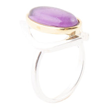 Load image into Gallery viewer, Shine Bright Purple Amethyst Sterling Silver and Gold Ring