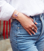 Load image into Gallery viewer, Shine Bright Purple Amethyst Sterling Silver and Gold Ring