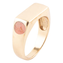 Load image into Gallery viewer, Signet Orange Sponge Coral and Bronze In The Hole Ring