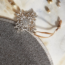 Load image into Gallery viewer, Silver hand beaded placemat