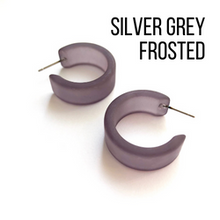 Load image into Gallery viewer, Wide Classic Frosted Hoop Earrings - Clara