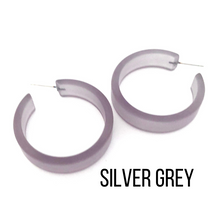 Load image into Gallery viewer, Portland Frosted Lucite Hoop Earrings