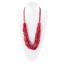 Load image into Gallery viewer, Six Strand Red Magnesite Necklace