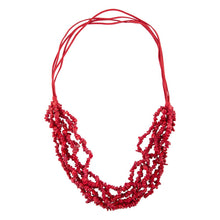 Load image into Gallery viewer, Six Strand Red Magnesite Necklace